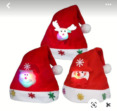 GORROS NAVIDEÑOS CON LUCES