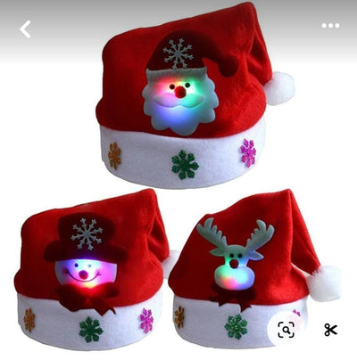 GORROS NAVIDEÑOS CON LUCES