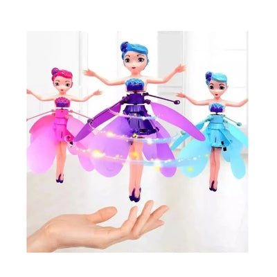 Muñeca Hada Voladora Con Sensor Recargable Multicolor